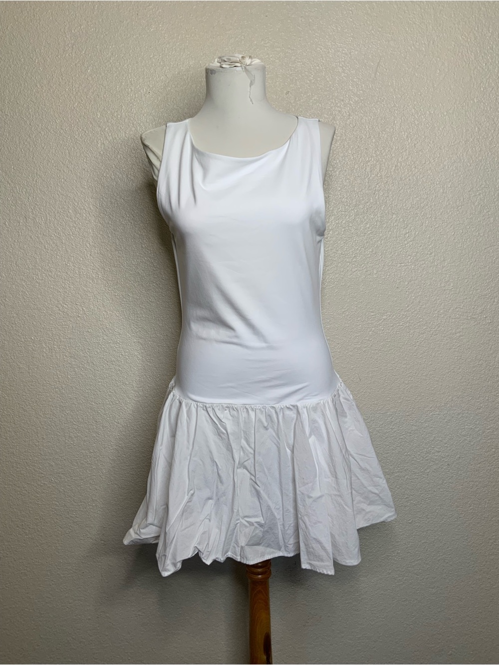Babaton White Sleeveless Mini Dress